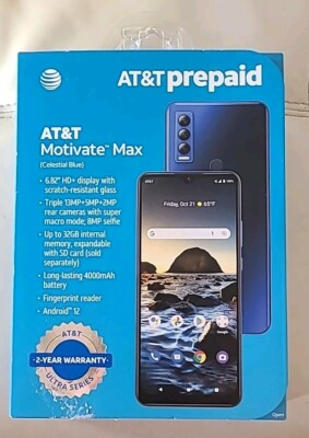 AT&T Prepaid Motivate Max 32GB  6.8'' HD+  BRAND NEW IN SEALED BOX FREE SHIPPING 