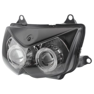 Assembly Headlight Red Devil White Angel Eye For Kawasaki