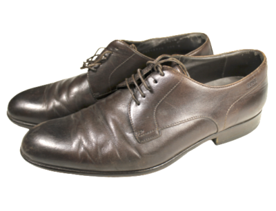 Hugo Boss Dress Shoes 8 Made in Italy Brown Leather Oxford  display picture 1