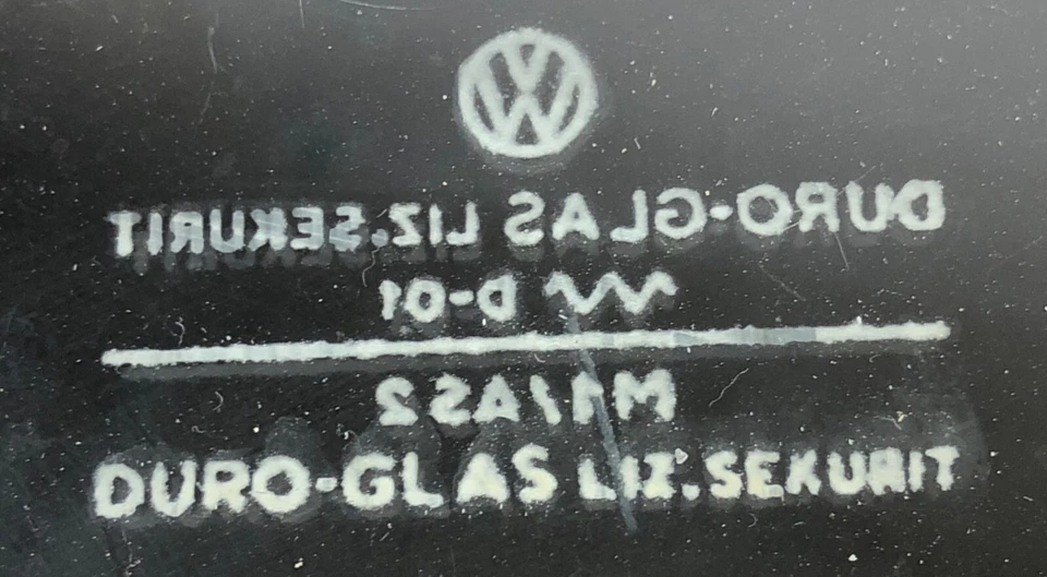 Vidrio ventana puerta pasajero VW Volkswagen Beetle original años 60 con riel Foto 3 de 3