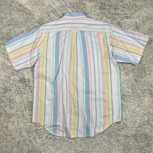 Vintage Lord & Taylor Kensington Collection Shirt Men XL Pastel Short Sleeve GUC - Picture 2 of 8