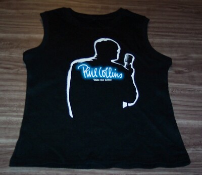 WOMEN'S TEEN PHIL COLLINS Take Me Home Sleeveless Tanktop Belly T-shirt SMALL