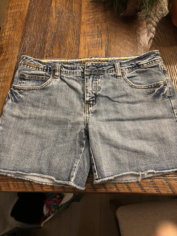 Billabong 女式 11 码蓝色牛仔短裤标志低腰 — 第 3/4 张图片