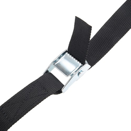 Correa de amarre de 1m x 25mm de carga con hebilla de leva hasta 250Kg, negro - Imagen 4 de 6