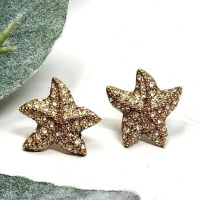【韓国NUMBERING ナンバリング】#4111 Pave Star Earrings J. CREW Pave Rhinestone Starfish Earrings | eBay