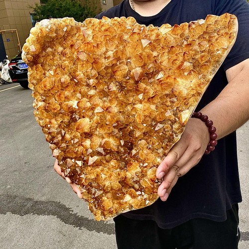 24.22LB Beautiful natural yellow crystal cave entrance large restoration - 第 5/13 張圖片