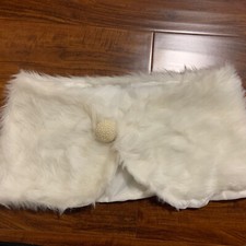 White Faux Fur Wrap Shawl Sold As It