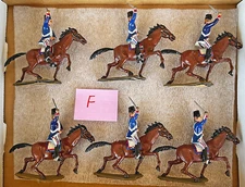 Reamsa Napoleonic French Cuirassiers in Tricorns - 6 painted gloss finish set F