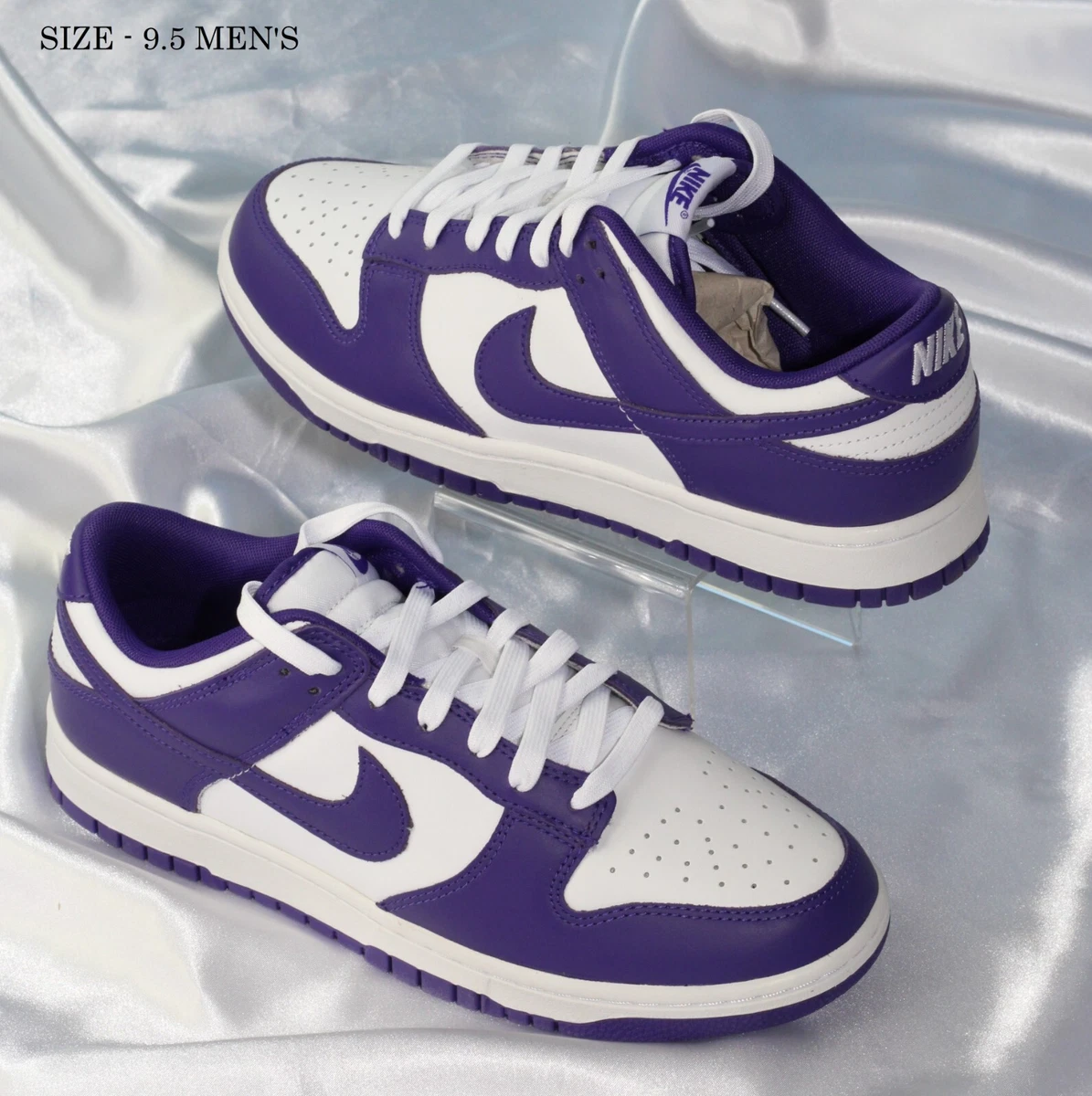 Size 9.5M - Nike Dunk Low Championship Court Purple White Low Top