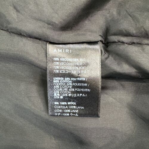Giacca bomber Amiri Mix Note in seta impreziosita da musica nera prezzo consigliato £ 2580 * - Foto 10 di 13