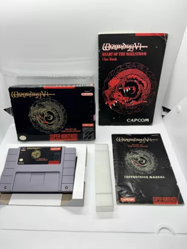Wizardry V Heart Of The Maelstrom SNES Super Nintendo CIB Complete RARE Guide