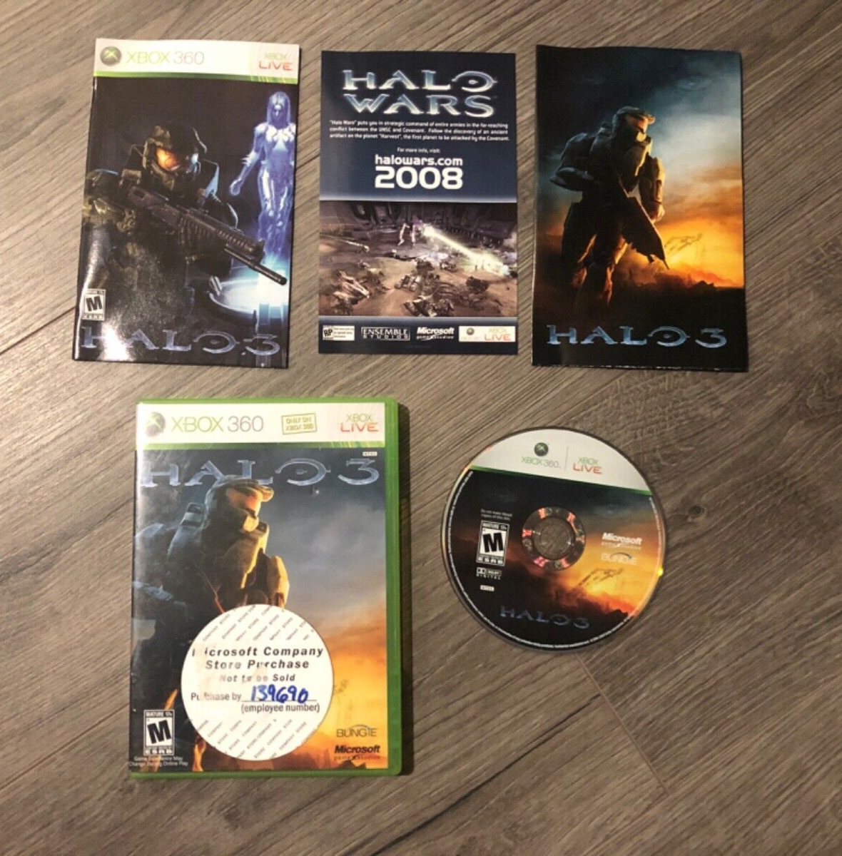 Halo (Xbox 360, 2007) CIB Pre-Owned with Poster
