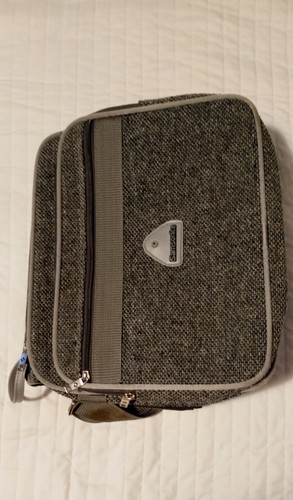 Samsonite Laptop Case Briefcase Grey Fabric Adjustable Strap - Picture 2 of 11
