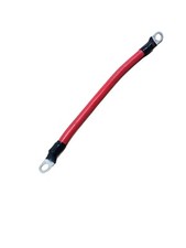2 AWG Copper 10" Red Battery Cable 3/8" Lugs Wire Car Marine Inverter RV