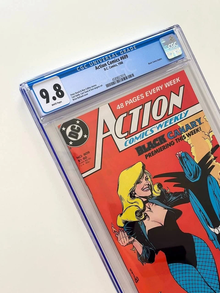 ACTION COMICS #609 CGC 9.8 (1988) Brian Bolland Canario Negro | 10 en censo Foto 2 de 4