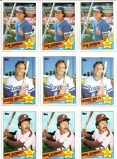 T85 ALL-STAR 18 CRD LOT BRETT,SCHMIDT,MURRAY,SANDBERG,VIOLA,PARRISH,HI/GRDS