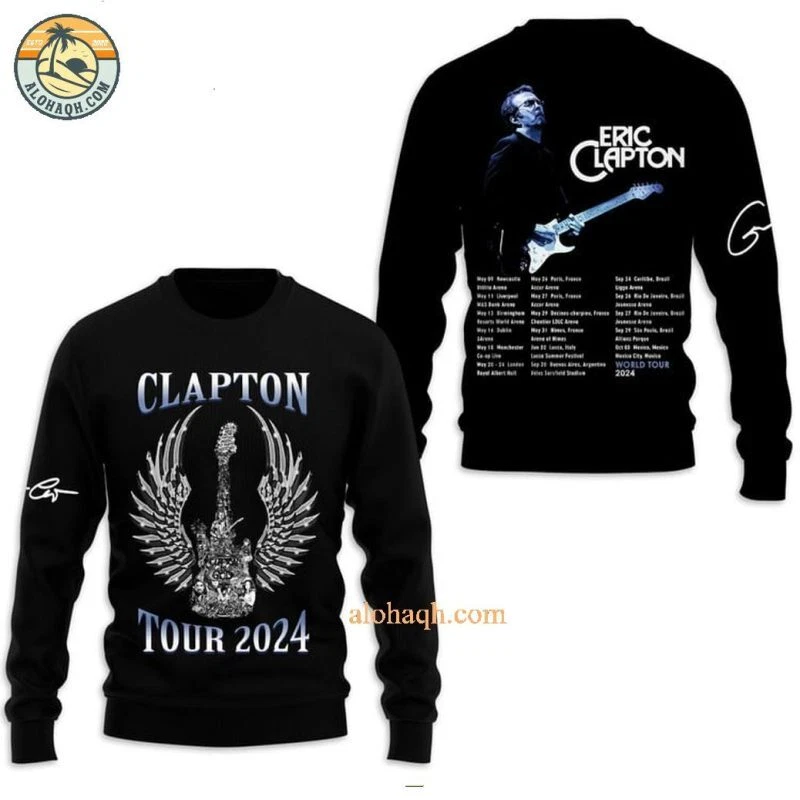 Eric Clapton World Tour 2024 3D T-Shirt