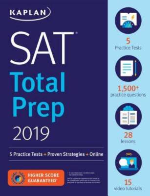 SAT Total Prep 2019: 5 Practice Tests + Proven Strategies + Online + - VERY GOOD