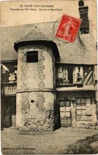 Old postcard Le Vieux PONT-AUDEMER - 15th century staircase turret street... (182203)