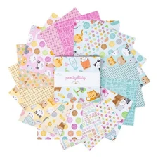 Charm Pack 5" Stacker 42pc Riley Blake “Pretty Kitty" Cats by Doodlebug Designs