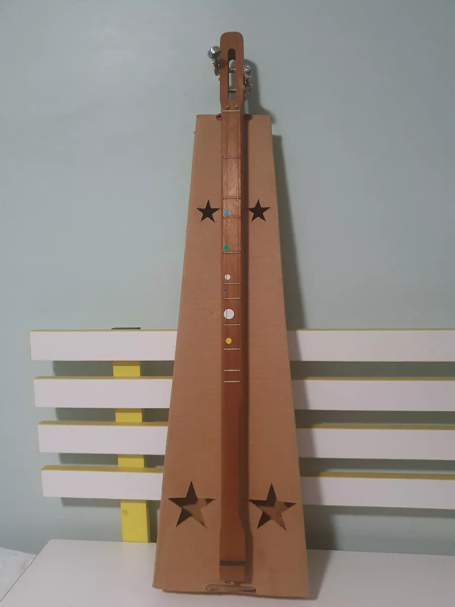 Kindermusik 2 string Dulcimer attached to cardboard body. eBay