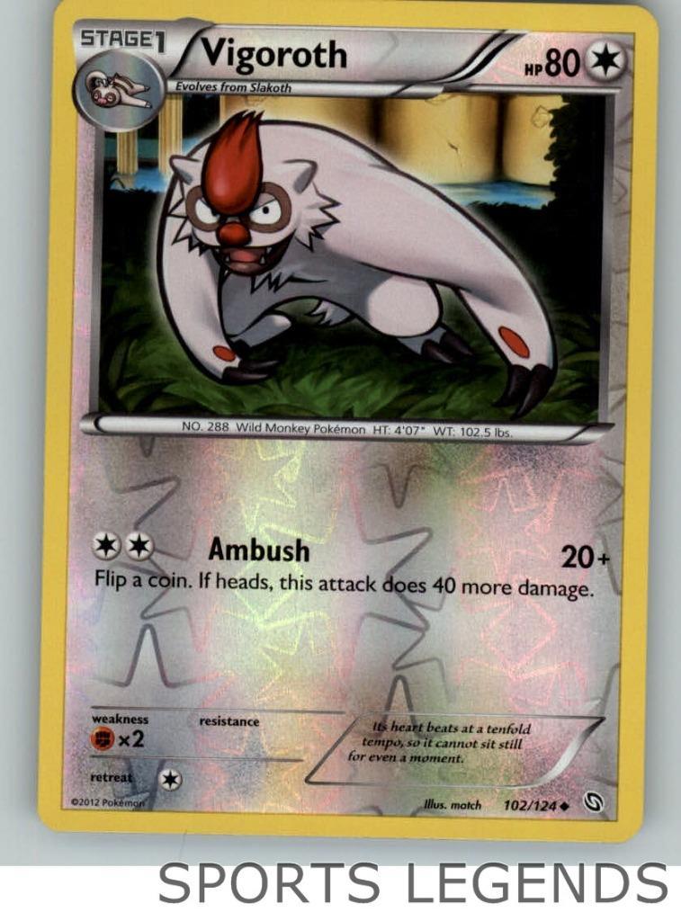 2012 pokemon Dragons Exalted reverse holo Vigoroth 102/124
