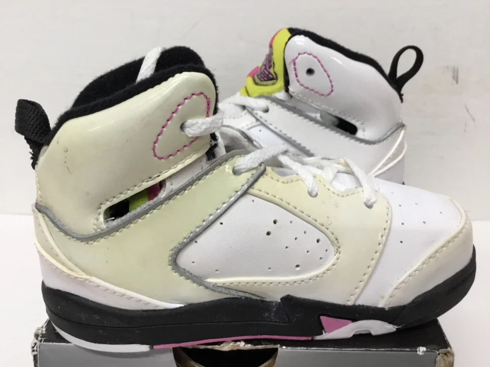 Jordan Sixty Plus (TD) Zapatilla Niño 365165 161 Talla 6.5c Blanco/Rosa-Negro De Colección Foto 4 de 4