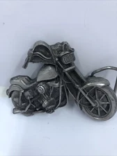 Vintage Bergamot Brass Works 1979 Motorcycle Belt Buckle I-39 Made In USA.