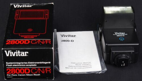 Vivitar 2800D Multi-Dedicated Electronic Flash - Canon/Nikon/Ricoh - Mint in Box - Picture 3 of 11