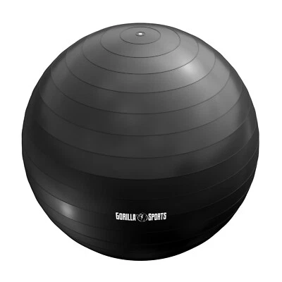 GORILLA SPORTS® Gymnastikball mit Pumpe Sitzball Yogaball Fitnessball Bürostuhl