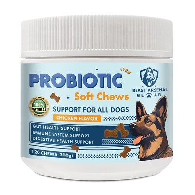 Probiotic For Dogs - 6 Strains of Probiotics, Gut Health, Digestive, USA MADE