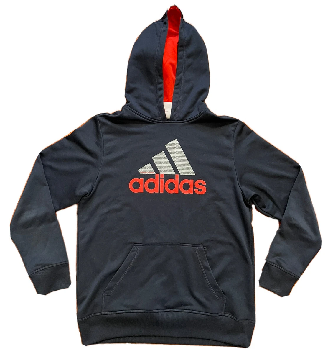 Adidas hoodie hotsell black and red