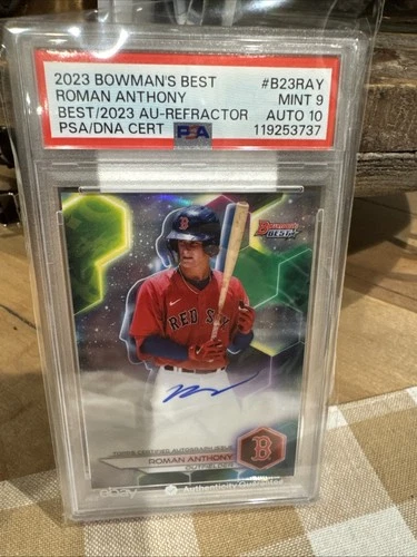 Roman Anthony 2023 Bowman’s Best Auto Refractor PSA 9/Auto 10