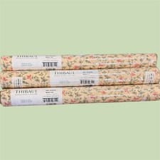 3 Rolls Thibaut Wallpaper T8555 Birds & Leaves 20.5” x 11 yd – Made in USA