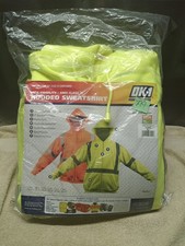 XL Hooded Sweatshirt High Visibility Class 3 Full Zip Lime