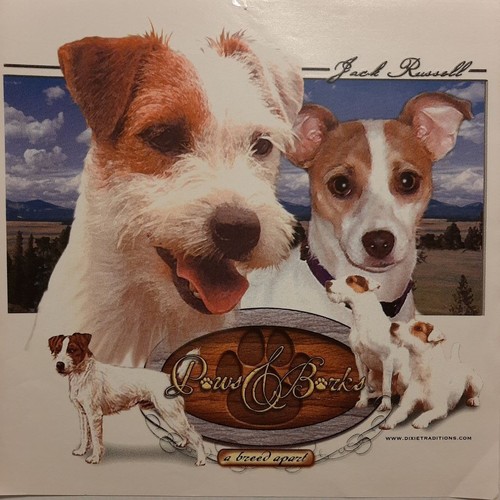VINTAGE PAWS & BARKS JACK RUSSELL WHITE SHIRT SIZE S-XL (FRONT PRINT)#3027 - Picture 1 of 3