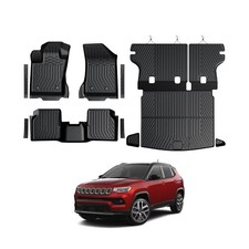 Floor Mats for Jeep Compass 2017-2026, All Weather Floor Mats Cargo Liner wit...