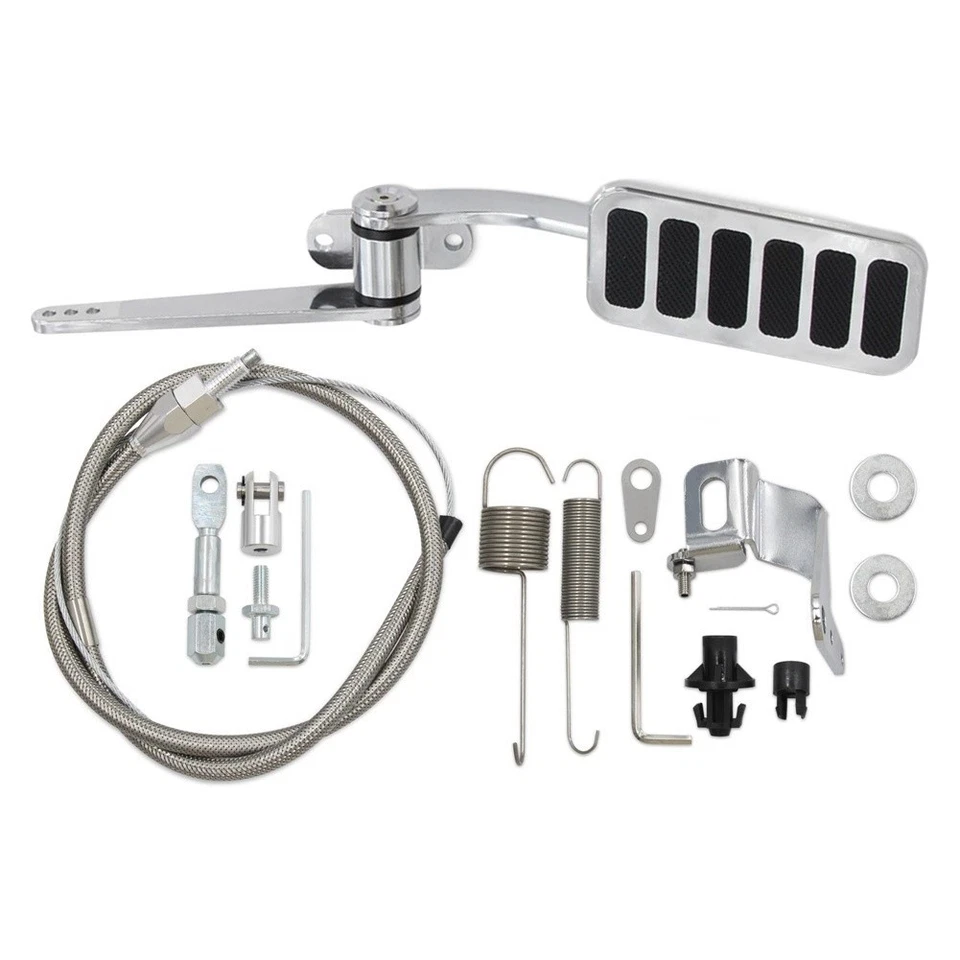 Throttle Pedal Aluminum 2x412 with Stainless Steel 36 Inch Cable and Sleeve Kit - Image 3 of 4