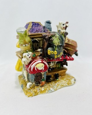 Vintage Halloween Village Boo Bar Ghost Ghoul Goblin Party House Porcelain