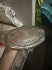 Clear Glass Scroll Embossed Oval Decanter w/ Stopper & Cork, 0.2 qt — photo 2