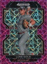 2022 Panini Prizm Draft Picks #PDP147 Luke Gold Neon Pink Velocity