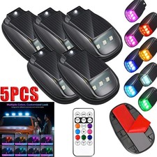5 Pack Solar Powered Led Cab Roof Marker Running Lights Wremote For Trucks Suv 5 Pack Solar Powered Led Cab Roof Marker Running Lights Wremote For Trucks Suv
