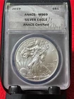 2019  American Silver Eagle ASE Dollar MS 69                              #T3070
