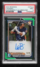 2024 Bowman Chrome Prospect Green Refractor 13/99 Luis Baez PSA 9 MINT Auto 14lc