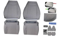  Front Driver and Passenger Bottom & Top Lean Back Replacement Cloth Seat 