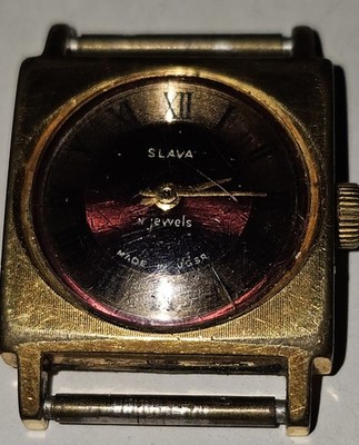 Damenuhr Armbanduhr, SLAVA 17 JEWELS USSR BASTELWARE /M 62