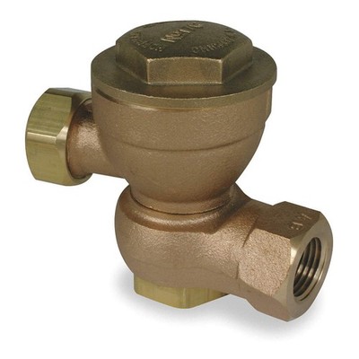 BELL & GOSSETT 17C-S-2-25 Steam Trap,25 psi,Brass,1/2 in,2 Ports 4NU76