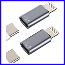 MFi-Certified iPhone OTG Adapter 2Pack USB C Female to Lightning Male Charger Da