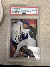 2024 Finest Yoshinobu Yamamoto #150 Checkerboard Refractor PSA 10👍👍👍