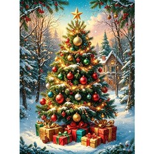 Christmas Tree Diamond Art Kits for Adults, Xmas 12x16 inch, G10124